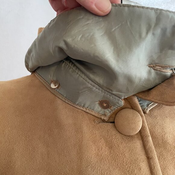 Vintage Highlander 1960s camel color soft suede coat w/removable collar - Picture 5 of 13